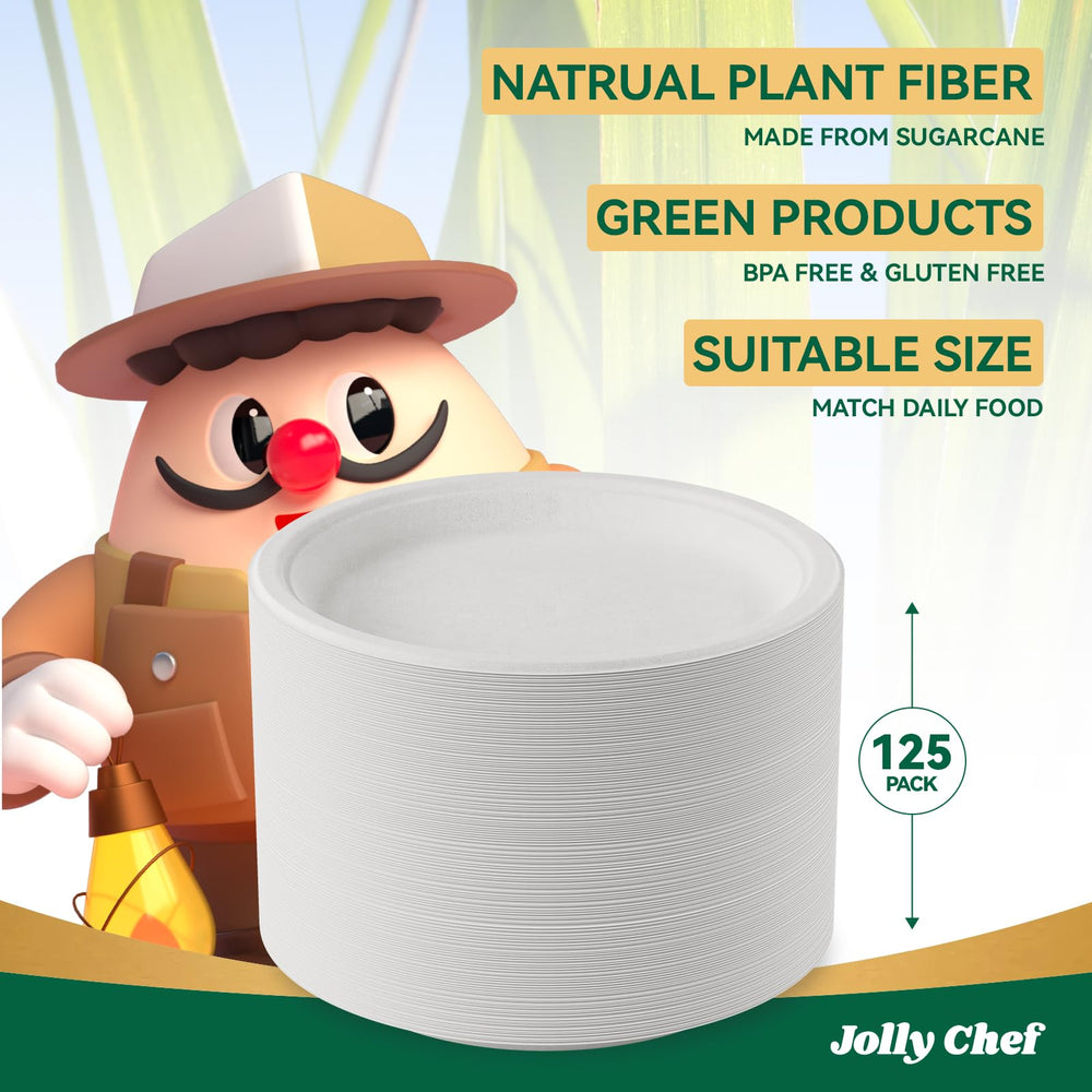 JOLLY CHEF pila de platos indicando cantidad y ahorro por pack