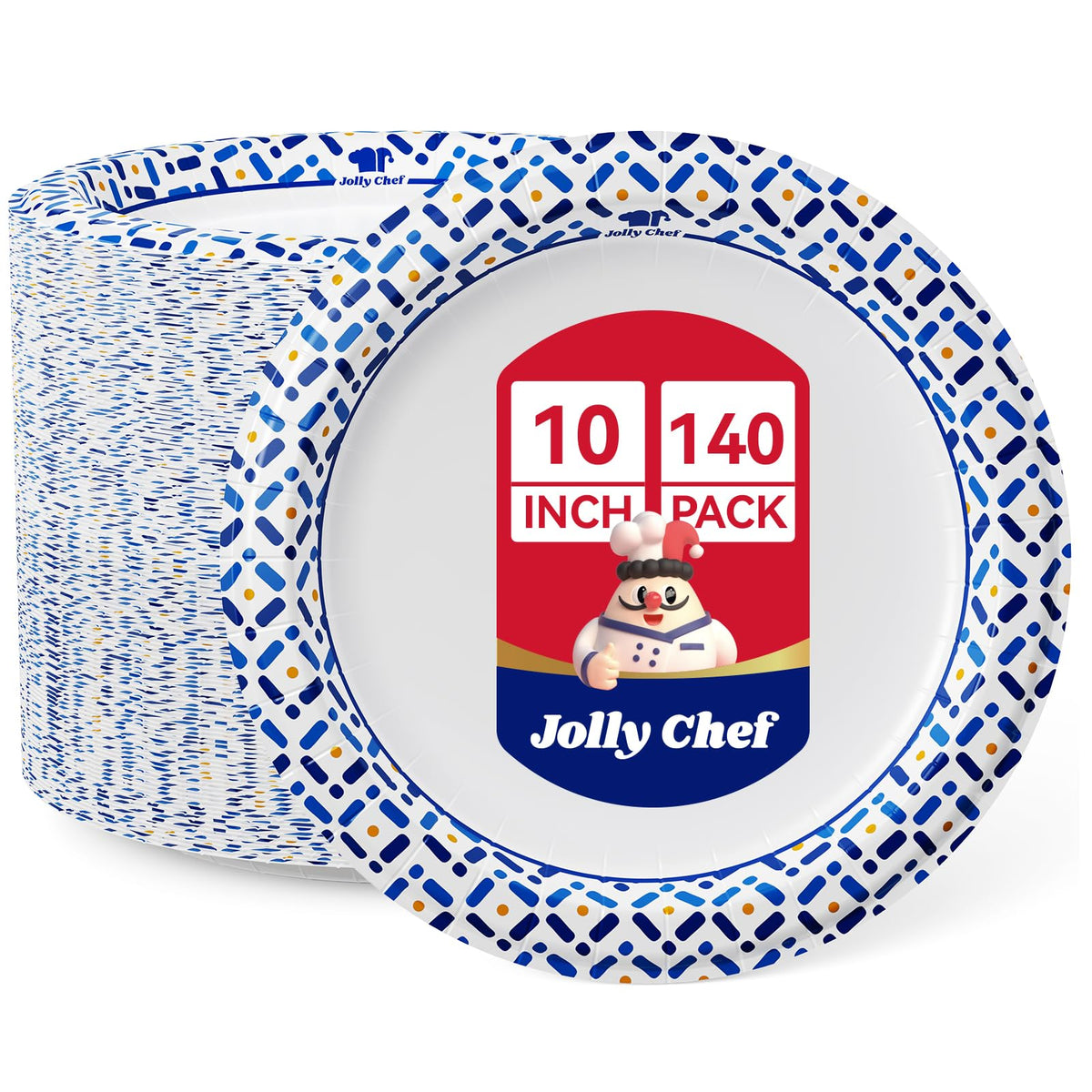 JOLLY CHEF plato delantero 10 pulgadas mostrando tamaño y color