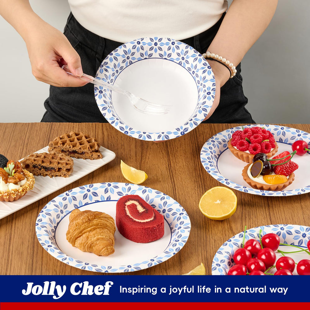 JOLLY CHEF tazones apilados que muestran cantidad y almacenamiento eficiente