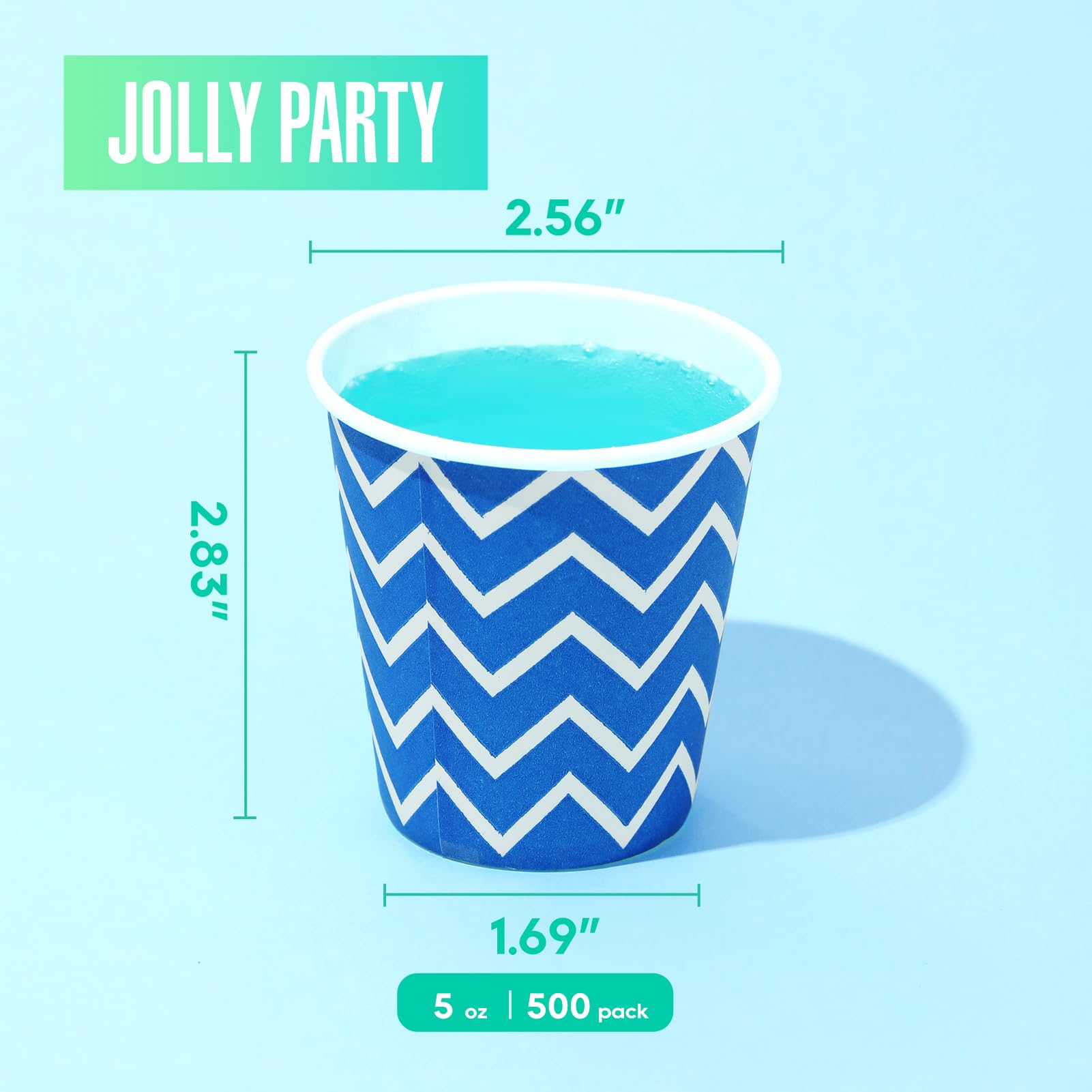 JOLLY PARTY primer plano de rayas y textura que resalta diseño alegre