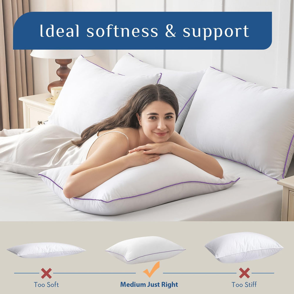 JOLLYVOGUE almohadas en cama matrimonial ofreciendo confort y aspecto hotelero