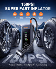 Joltekon compresor con tubo inflando neumático rápidamente