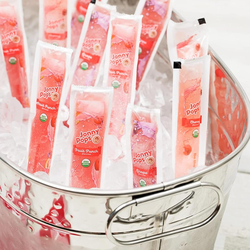 JonnyPops close-up sabor uva mostrando textura y atractivo infantil