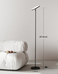 JOOFO adjustable lamp head angled to direct light where needed for reading