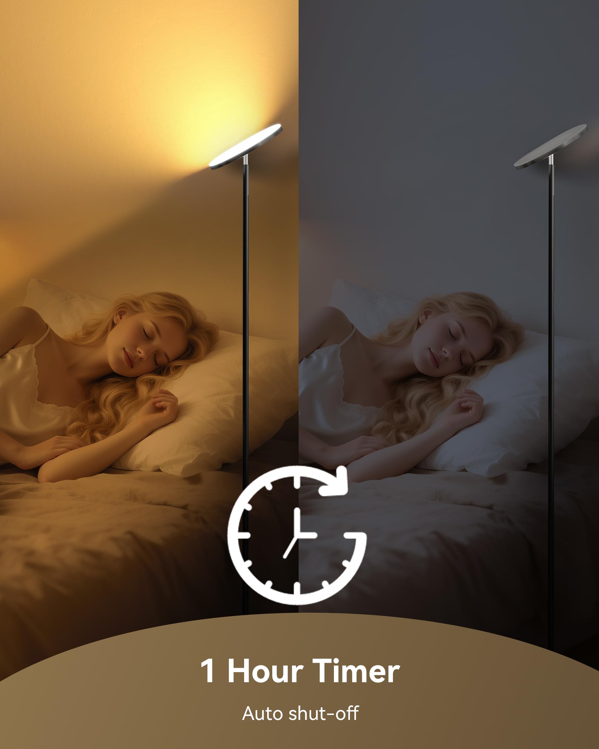 JOOFO lamp beside chair showing scale and compact footprint in room