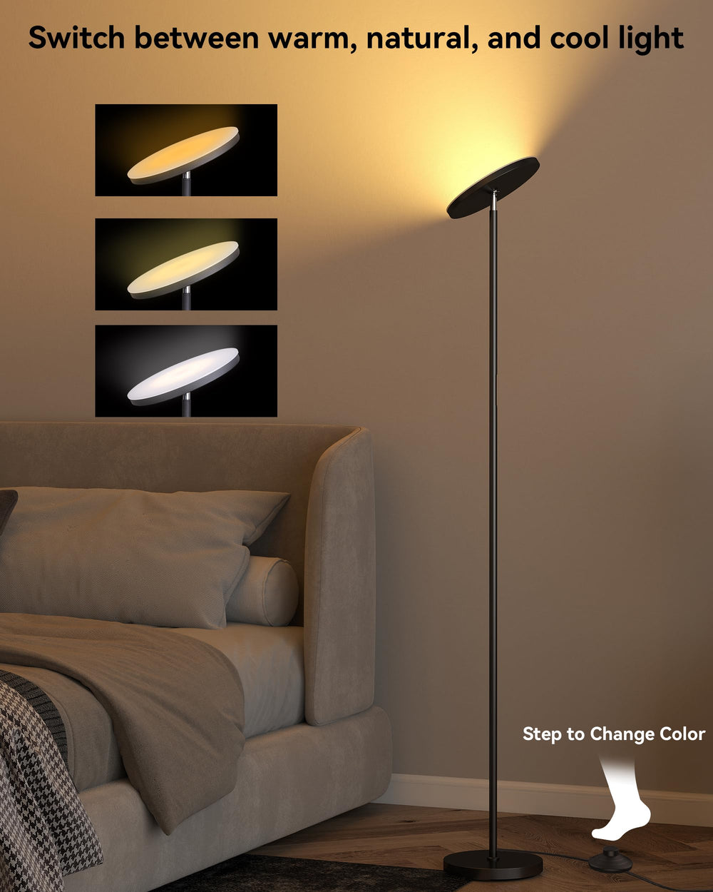 JOOFO weighted base detail for stable, tip-resistant standing lamp