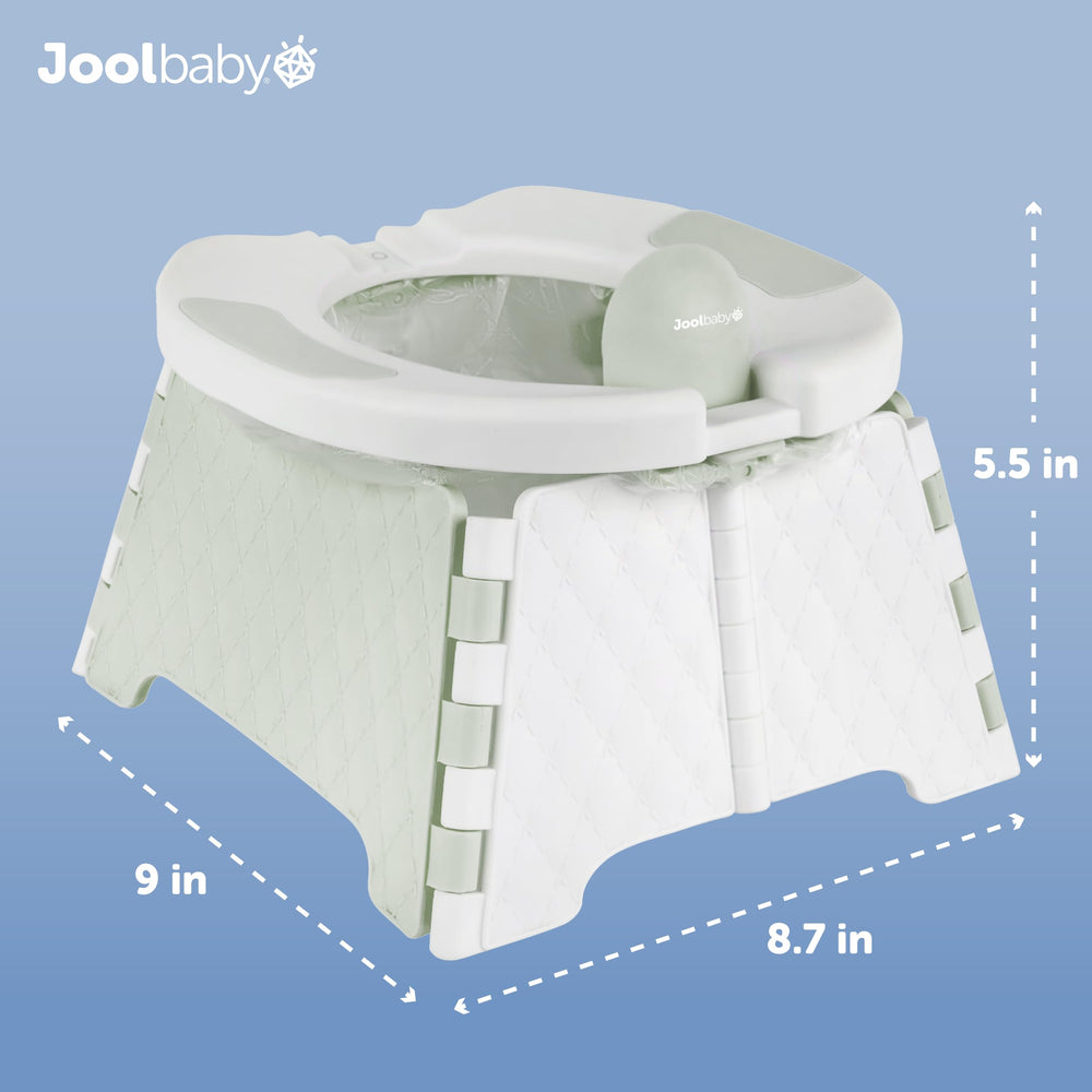 Jool Baby orinal guardado en bolsa para higiene rápida