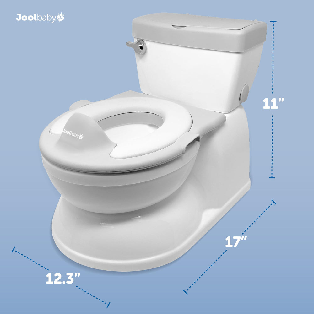 Jool Baby extendable toilet paper rod demonstrated for realistic hands-on practice