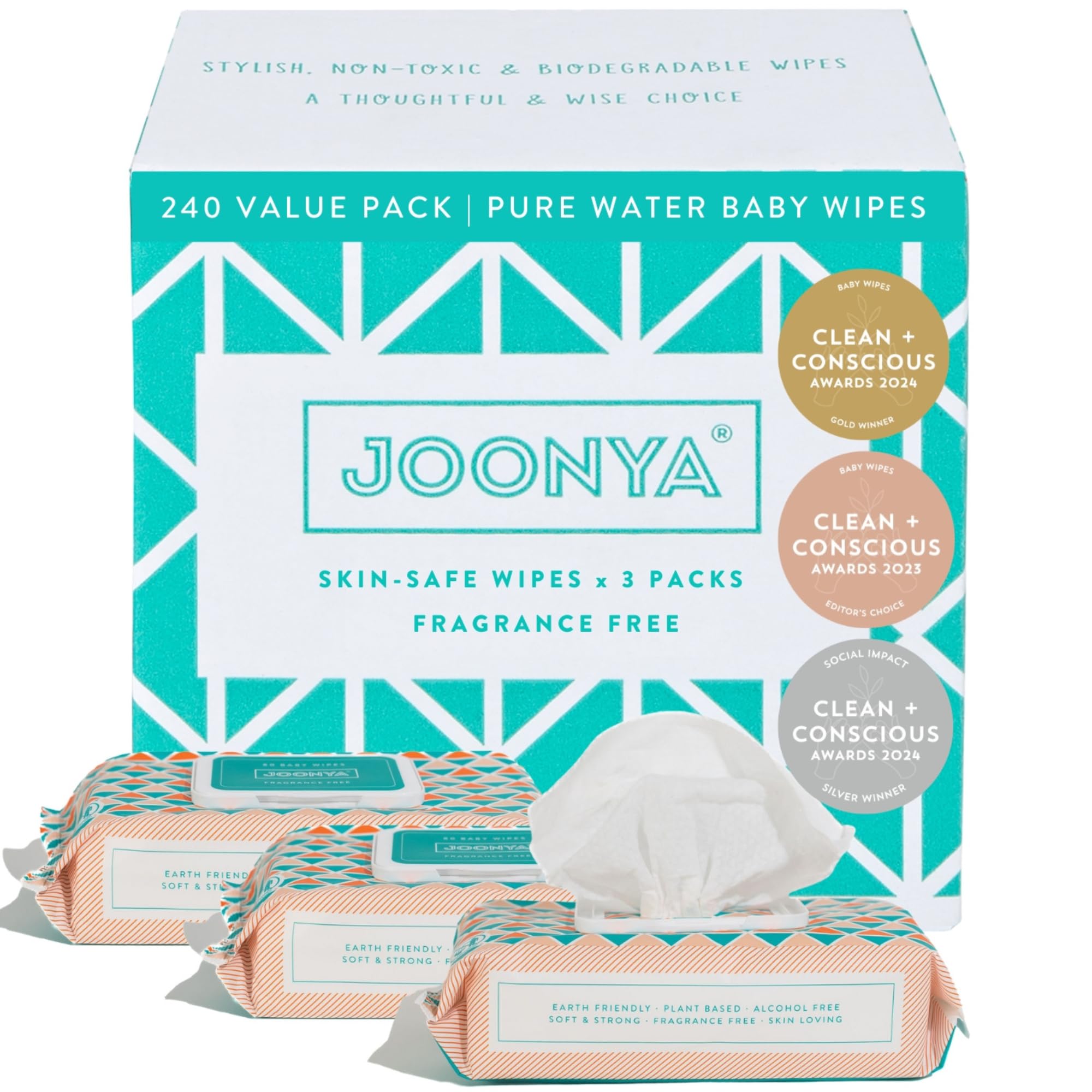 JOONYA front packaging showing brand and bulk 240-count convenience