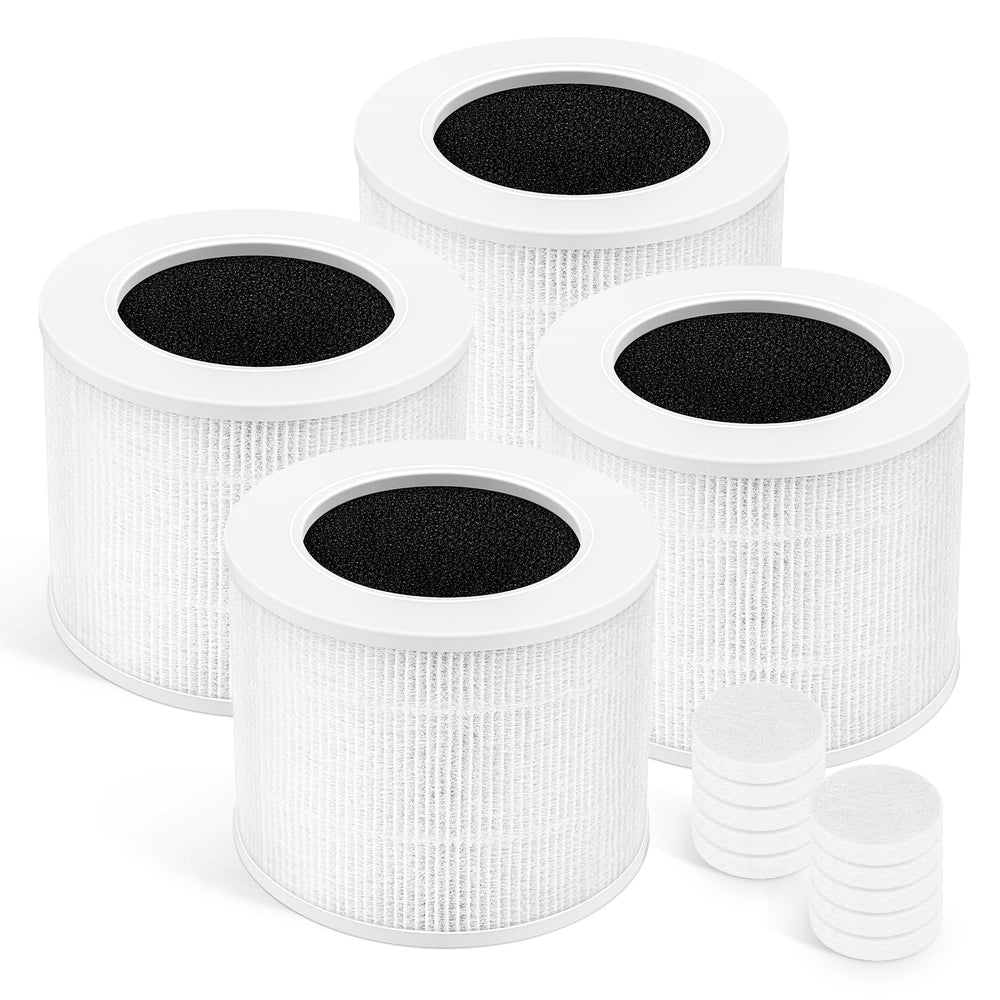 JORAIR filtro Core Mini pack 4 frente mostrando cuatro cartuchos, repuestos listos
