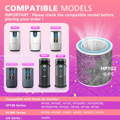 JORAIR filtro HP102 capa de carbón activo para reducir olores