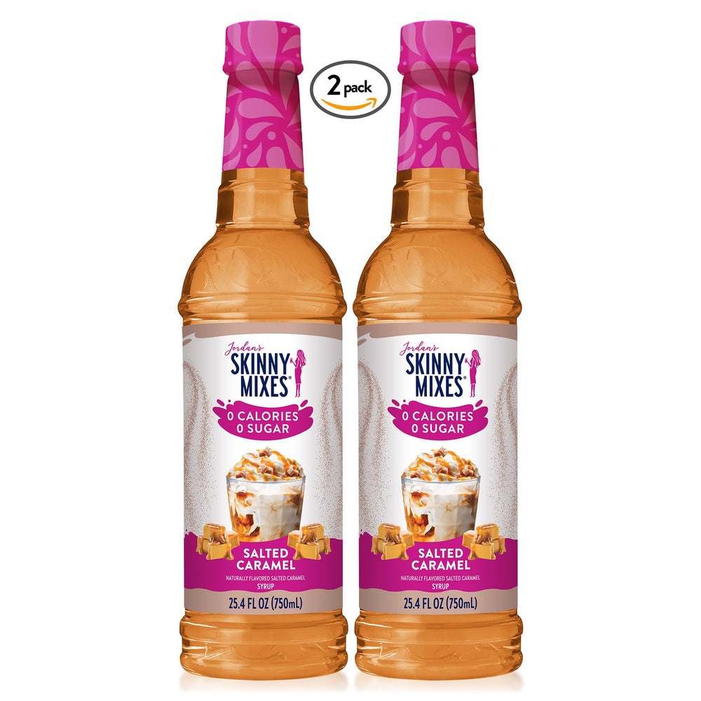 Primer plano del envase de Jordan's Skinny Mixes con sellos de kosher y declaraciones de ingredientes