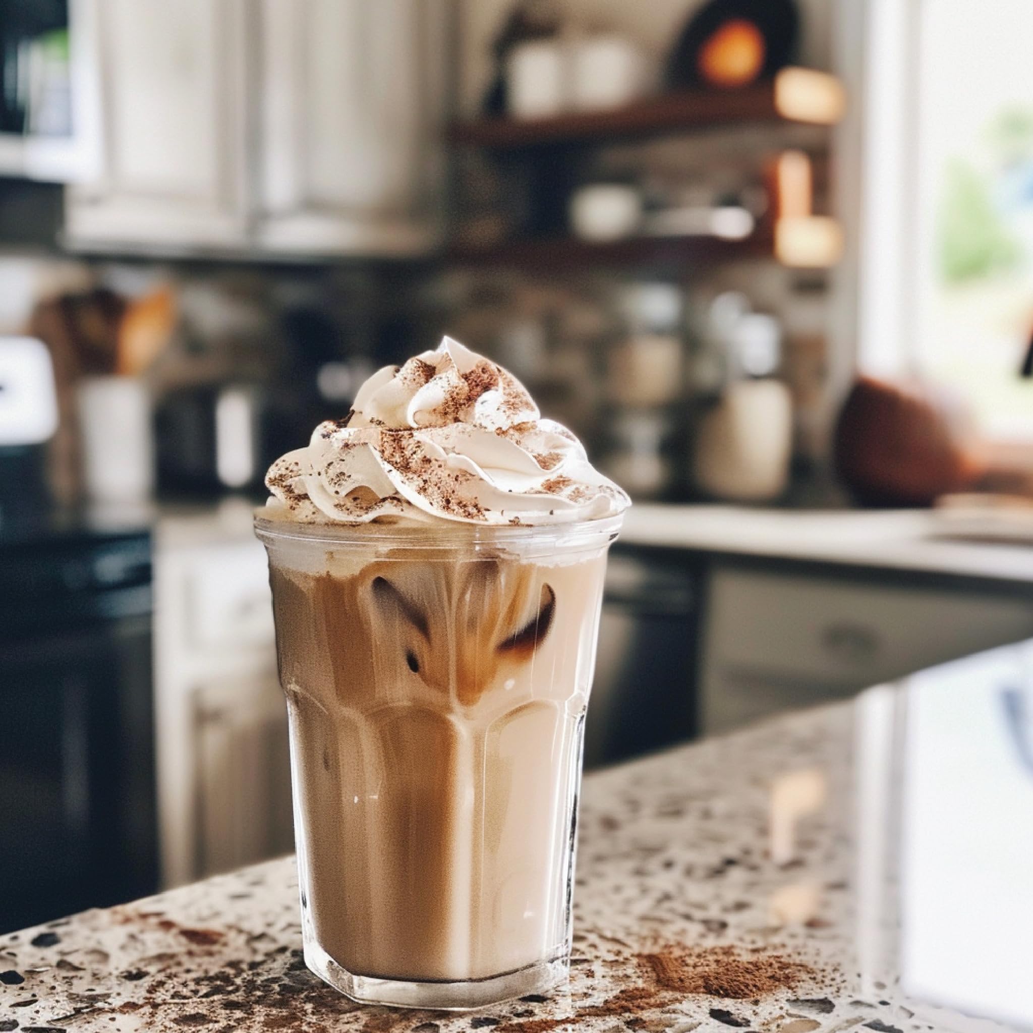Batido proteico preparado con Jordan's Skinny Mixes aportando sabor a caramelo sin afectar macros