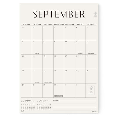 Jotsome calendario frontal mostrando mes y casillas, organización visible
