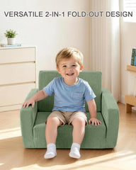 Jouha sillón desplegado como sofá brindando más espacio para niños