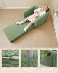 Jouha sillón en posición plegada como silla, fácil de guardar