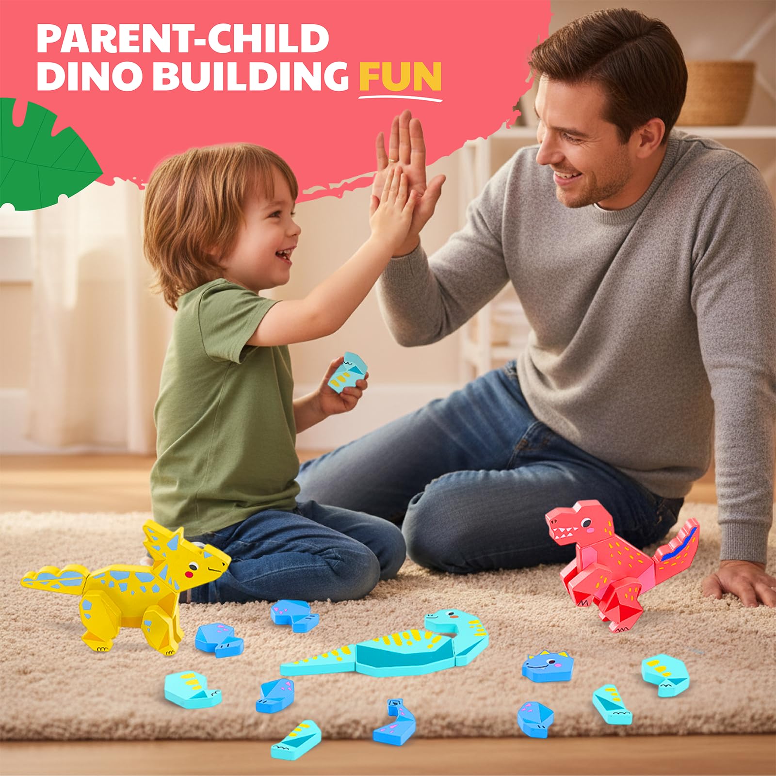 JoyCat escena de juego familiar con padres e hijos fomentando interacción y cooperación