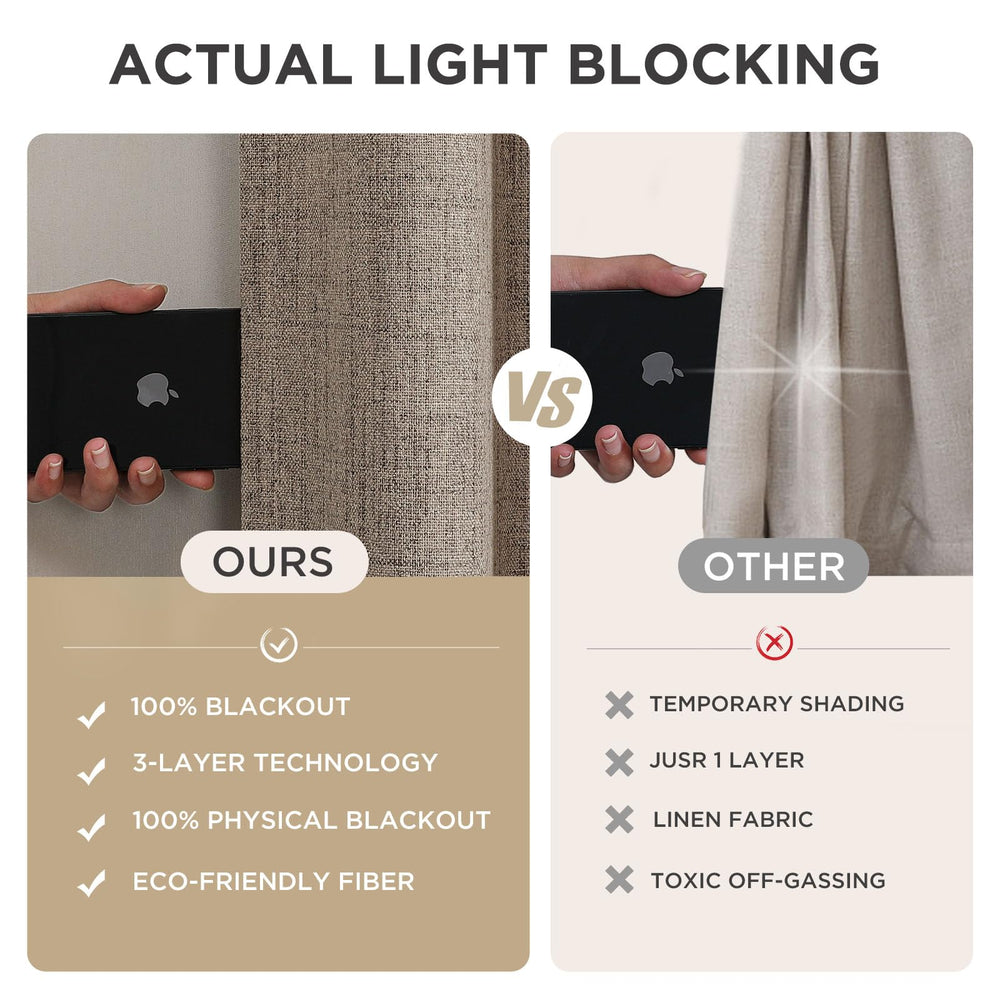 Joydeco muestra del forro opaco que bloquea la luz y protege contra UV