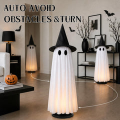Joyehome fantasma animado en una fiesta de salón creando ambiente interactivo
