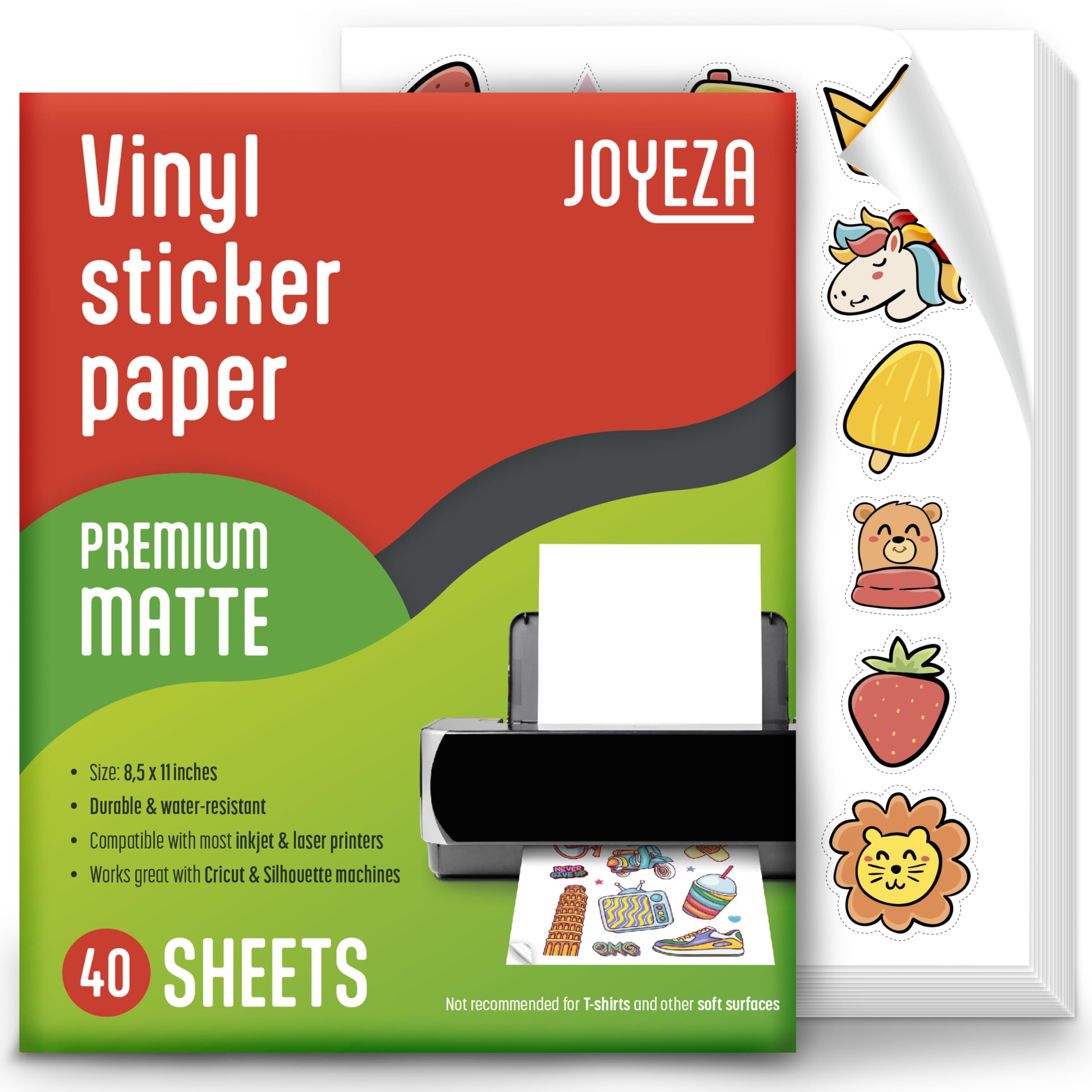 JOYEZA paquete frontal de 40 hojas, visual profesional y ahorro