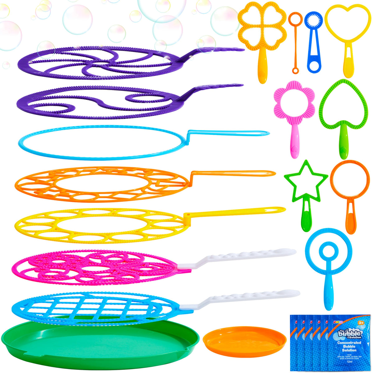JOYIN front packaging showing full 18-piece bubble kit benefit: complete set