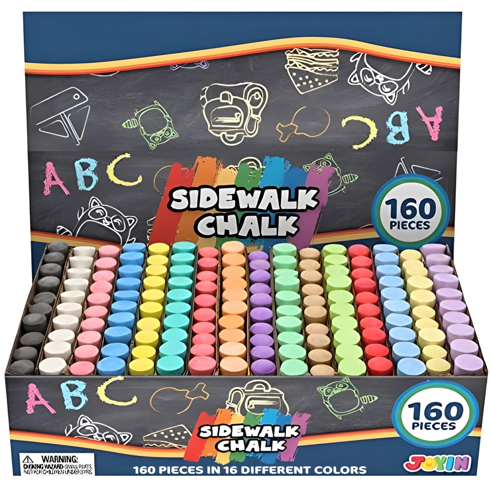 JOYIN paquete frontal con 160 tizas muestra colores vibrantes y gran valor