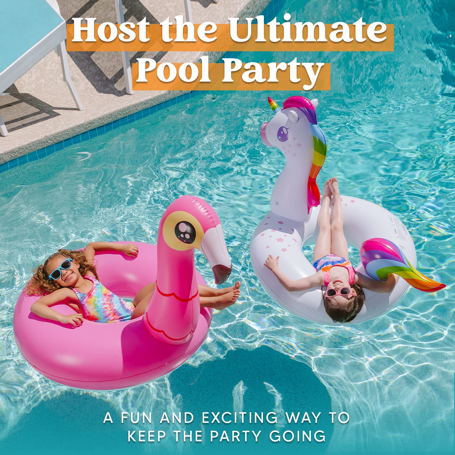 JOYIN inflated unicorn float front, whimsical design for memorable photos