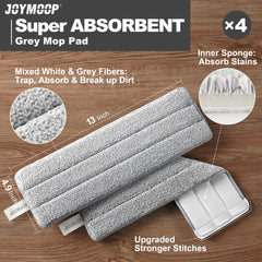 JOYMOOP detalle de textura gris absorbente, máxima retención de líquidos