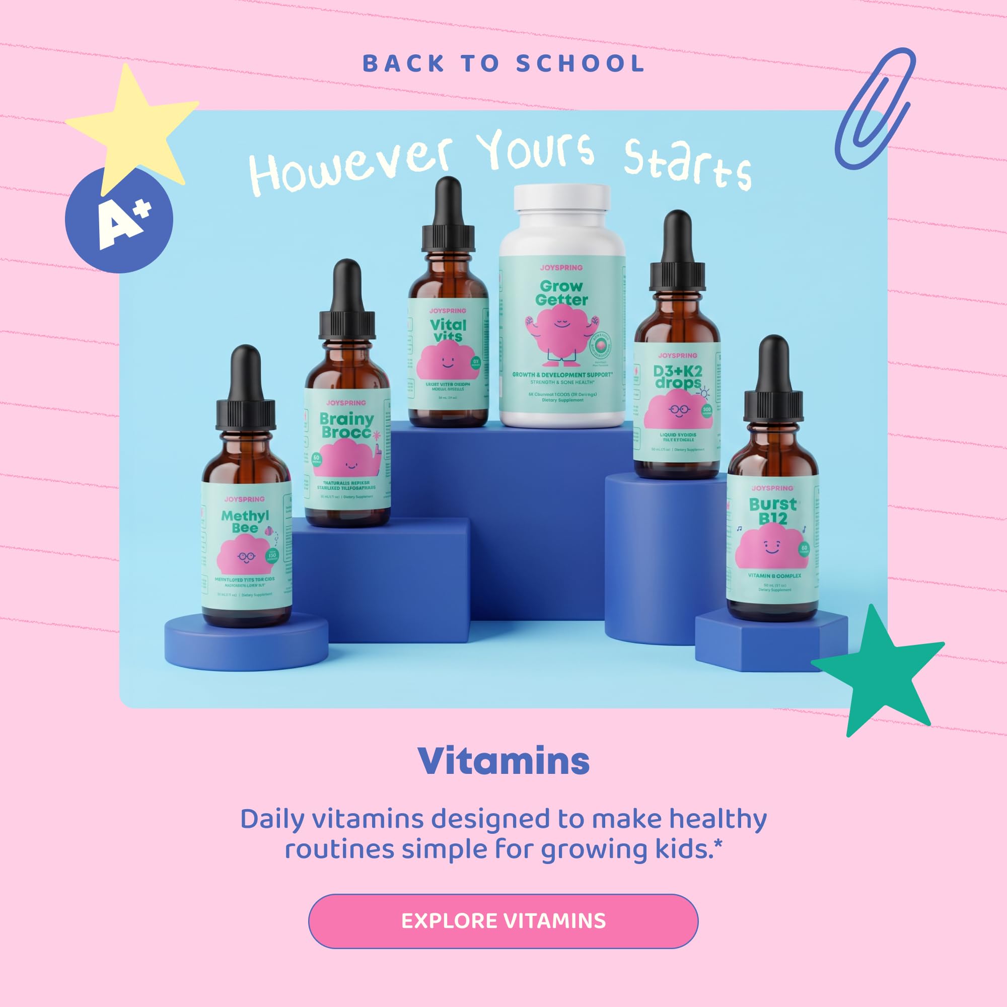 JoySpring gotas sobre cuchara textura líquida sin azúcar
