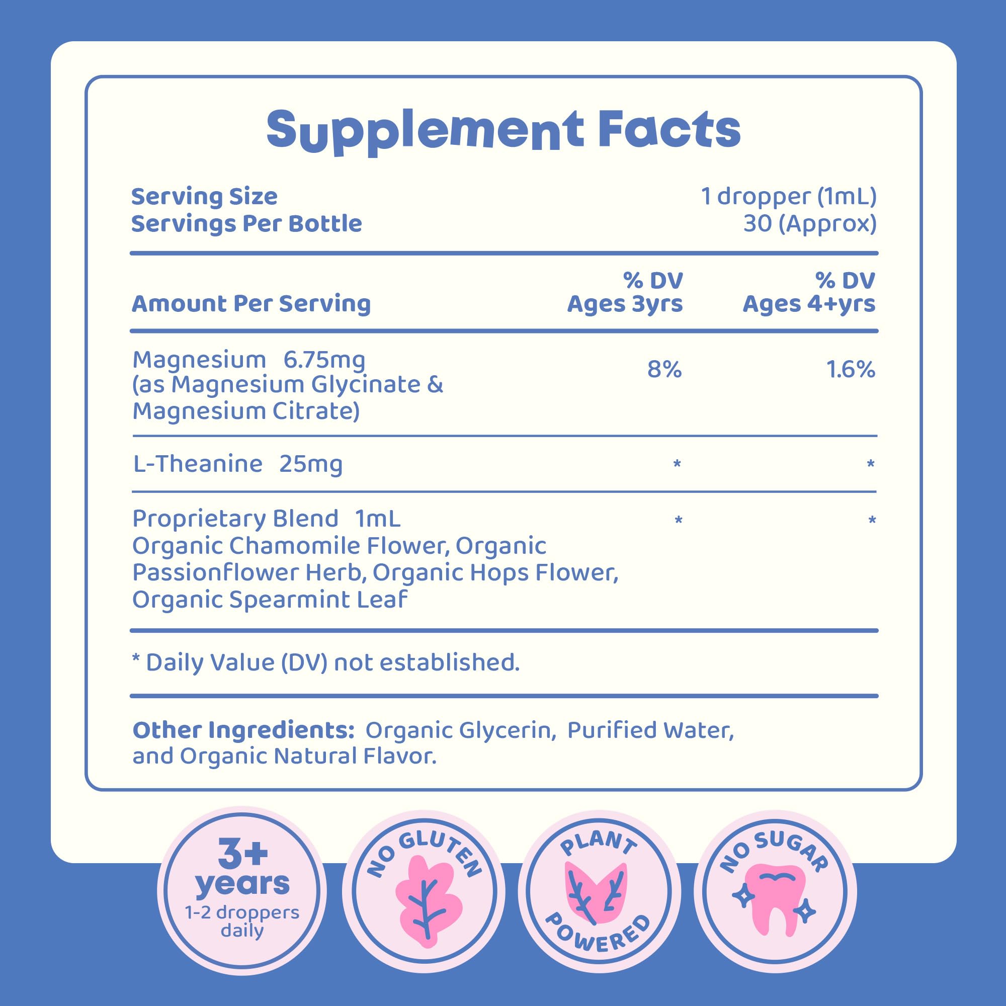 JoySpring etiqueta con información nutricional clara y legible