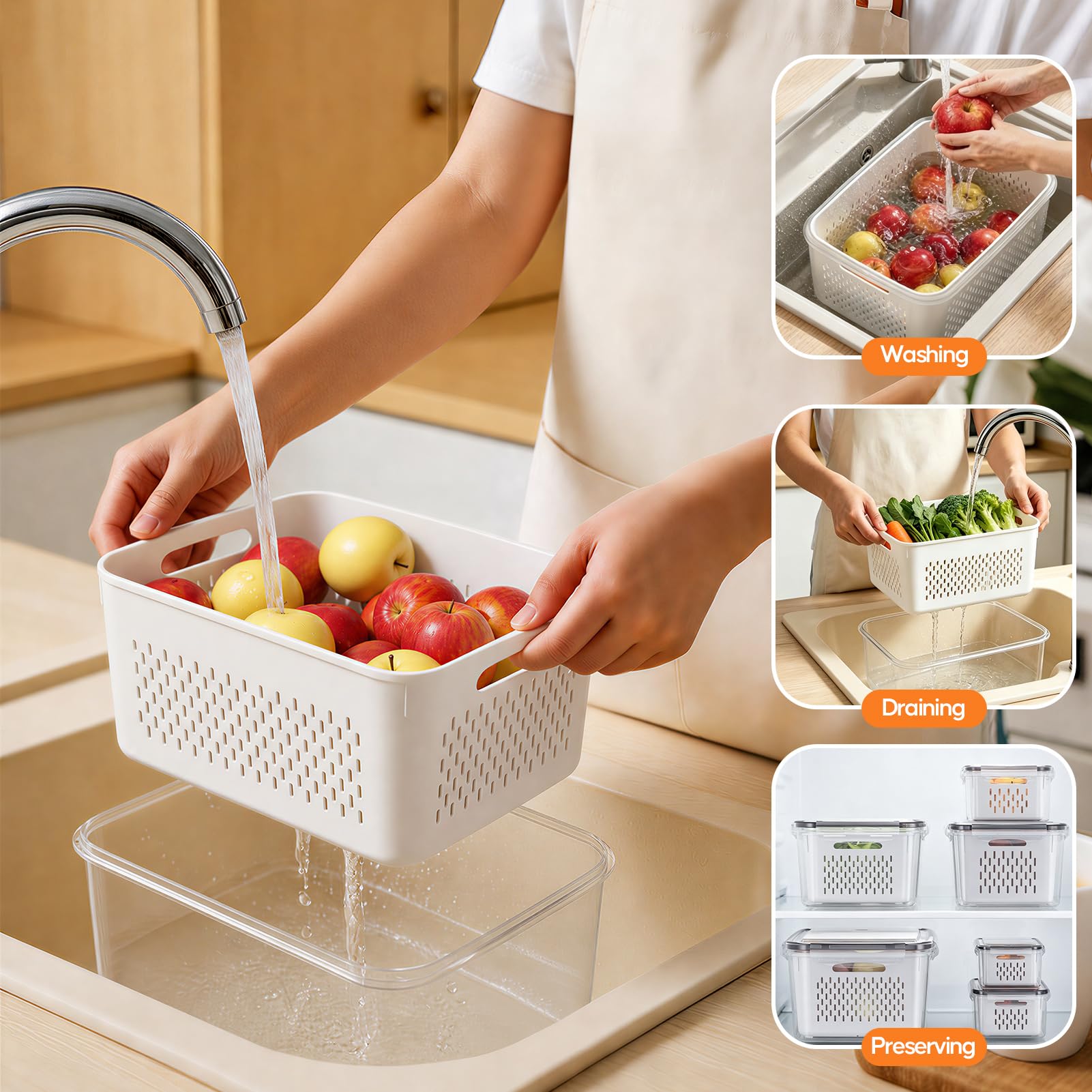 JSCARES contenedores apilados ahorrando espacio en la cocina