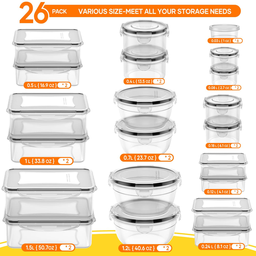 JSCARES primer plano de tapa con sello de silicona y clips, cierre hermético seguro