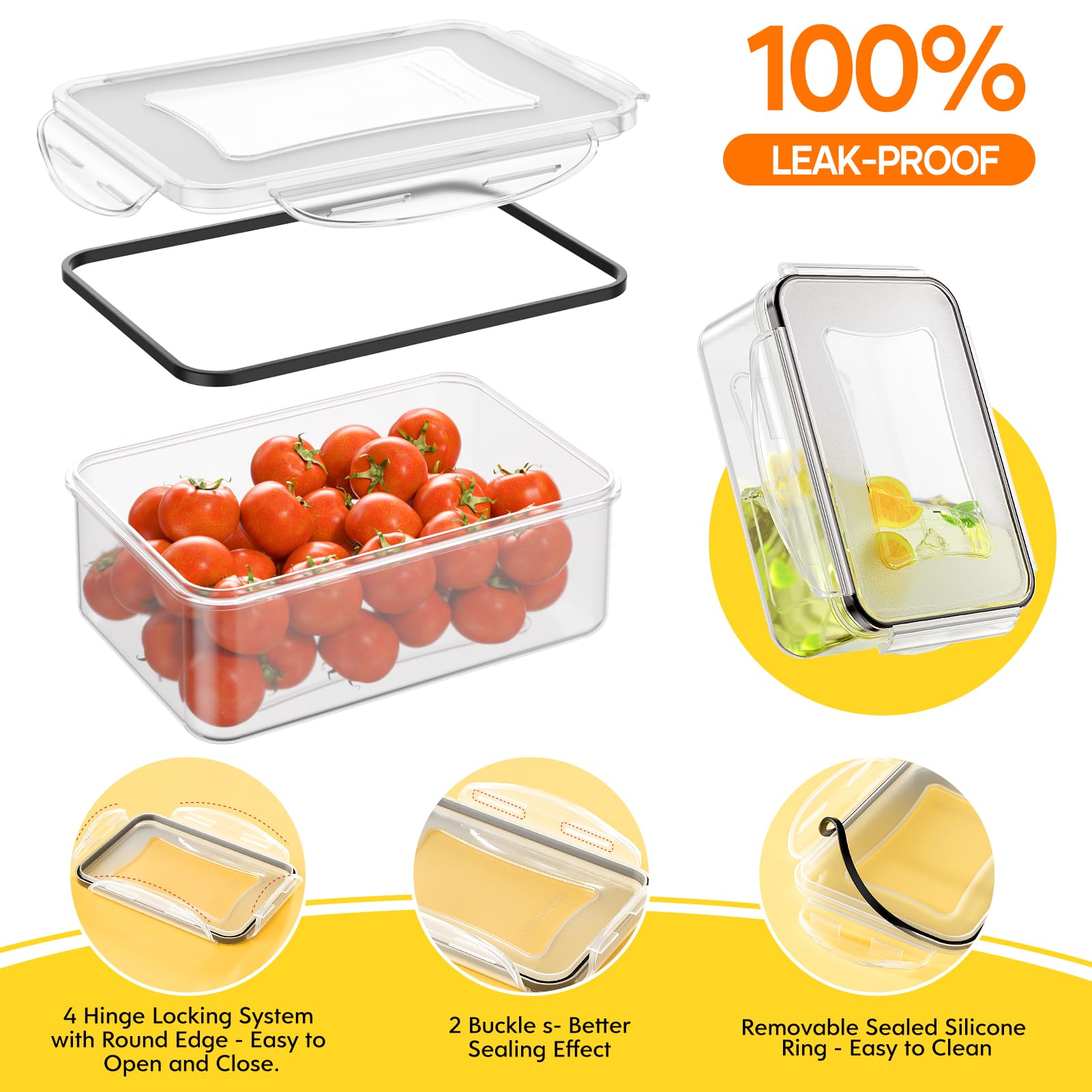 JSCARES textura del plástico alimentario sin BPA, material duradero y ligero