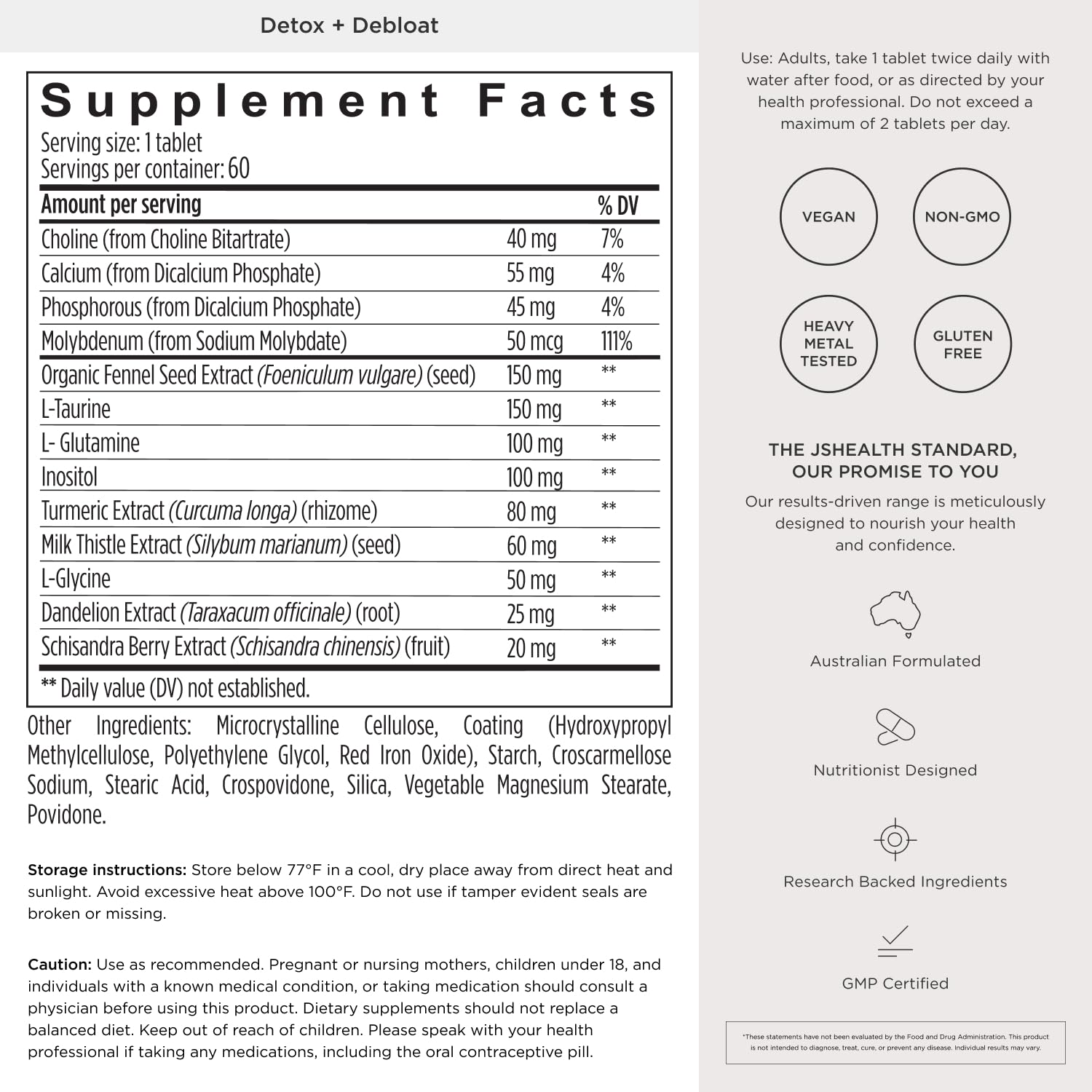 JSHealth ingredientes combinados sobre mesa, énfasis en sin gluten