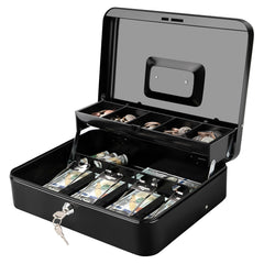 Jssmst caja de efectivo frontal mostrando robustez y portabilidad