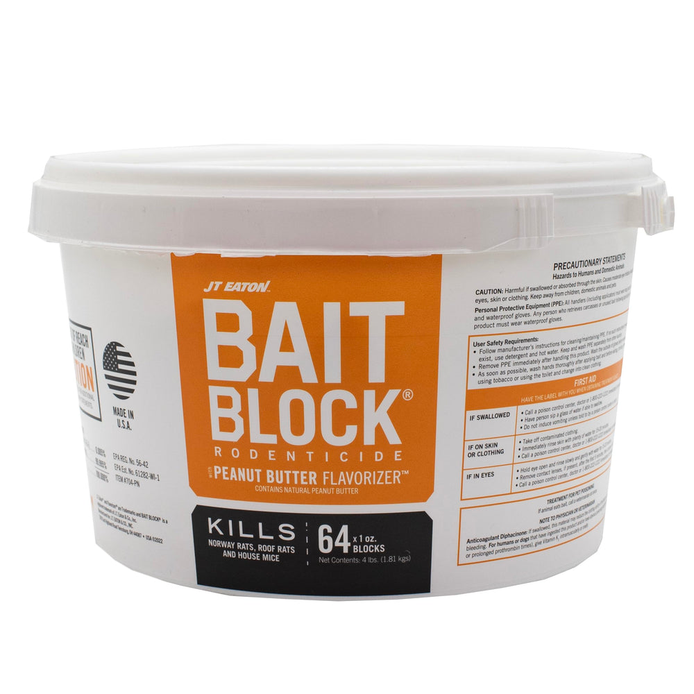 J.T. Eaton front pail view showing packaging and count for secure storage