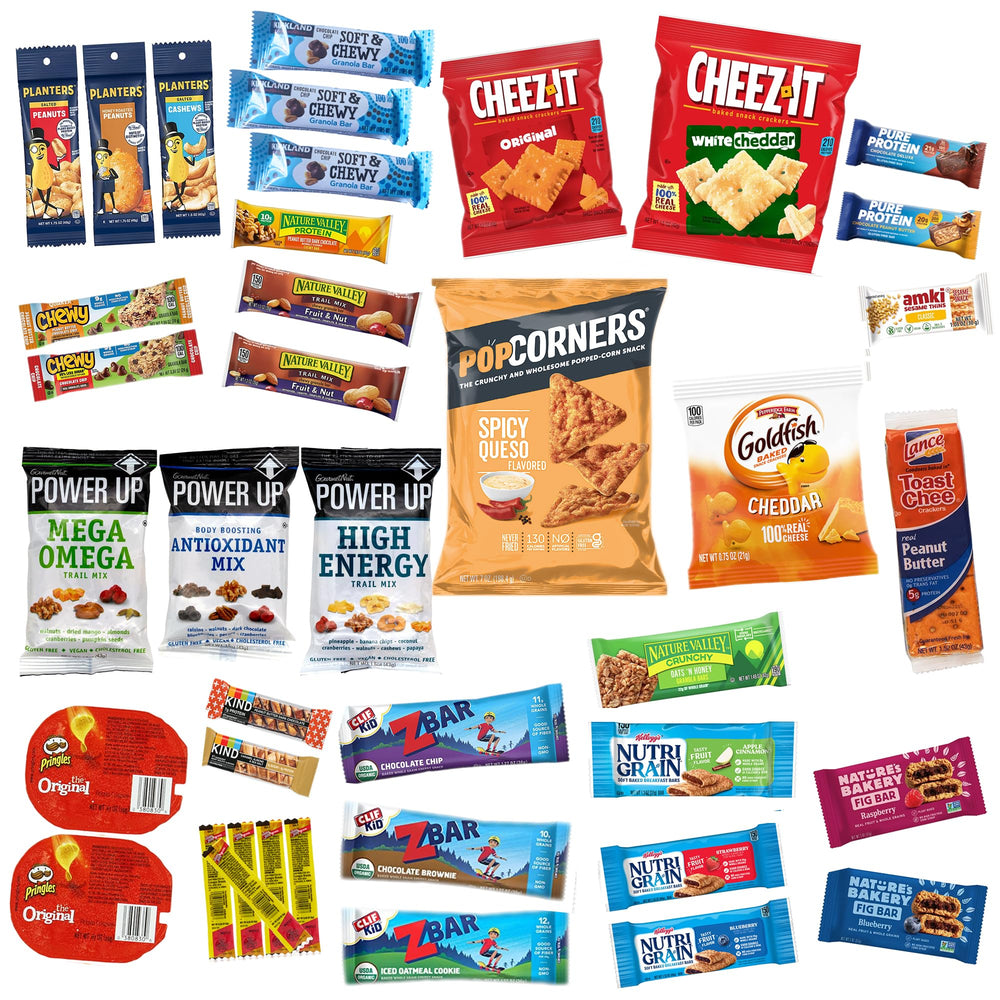 Jumbo Jumble snacks dentro de una maleta demostrando conveniencia de viaje