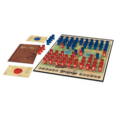 Jumbo Stratego closeup of pre-printed playing pieces showing clear ranks for faster decisions
