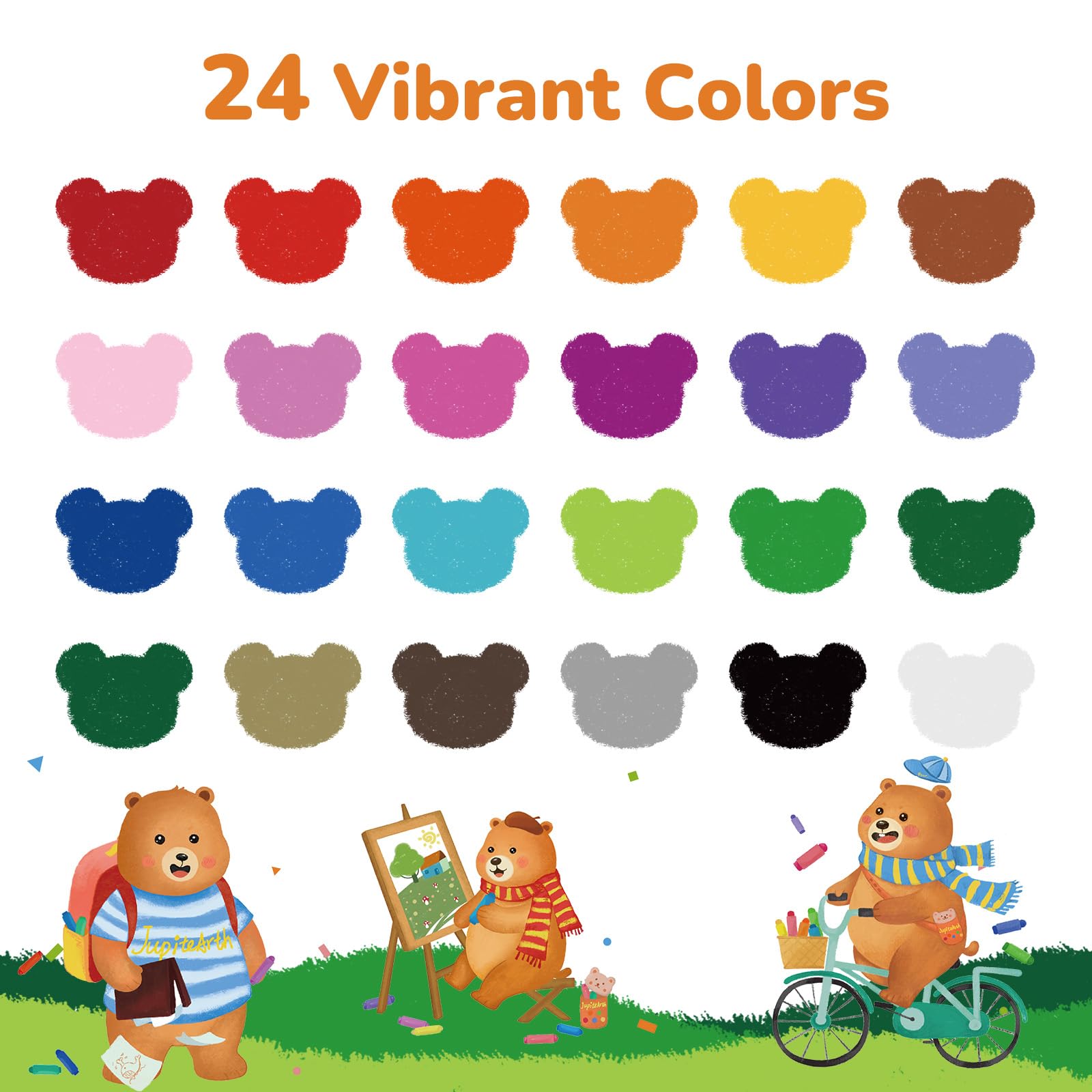 JUPITEARTH hojas de pegatinas y pincel para actividades creativas