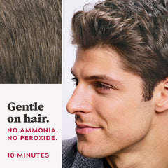 Just For Men aplicación en entradas para cubrir canas rápidamente