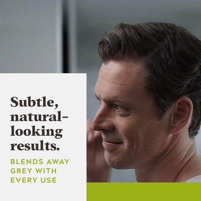 Just for Men keratin ingredient visual with smooth hair strands emphasizing thicker-looking hair
