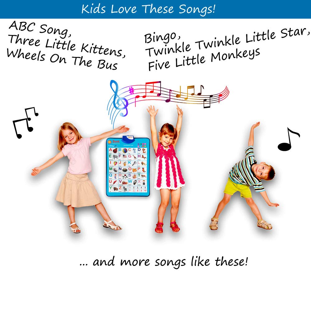 Just Smarty chart in a nursery setting, creates a musical learning corner for toddlers
