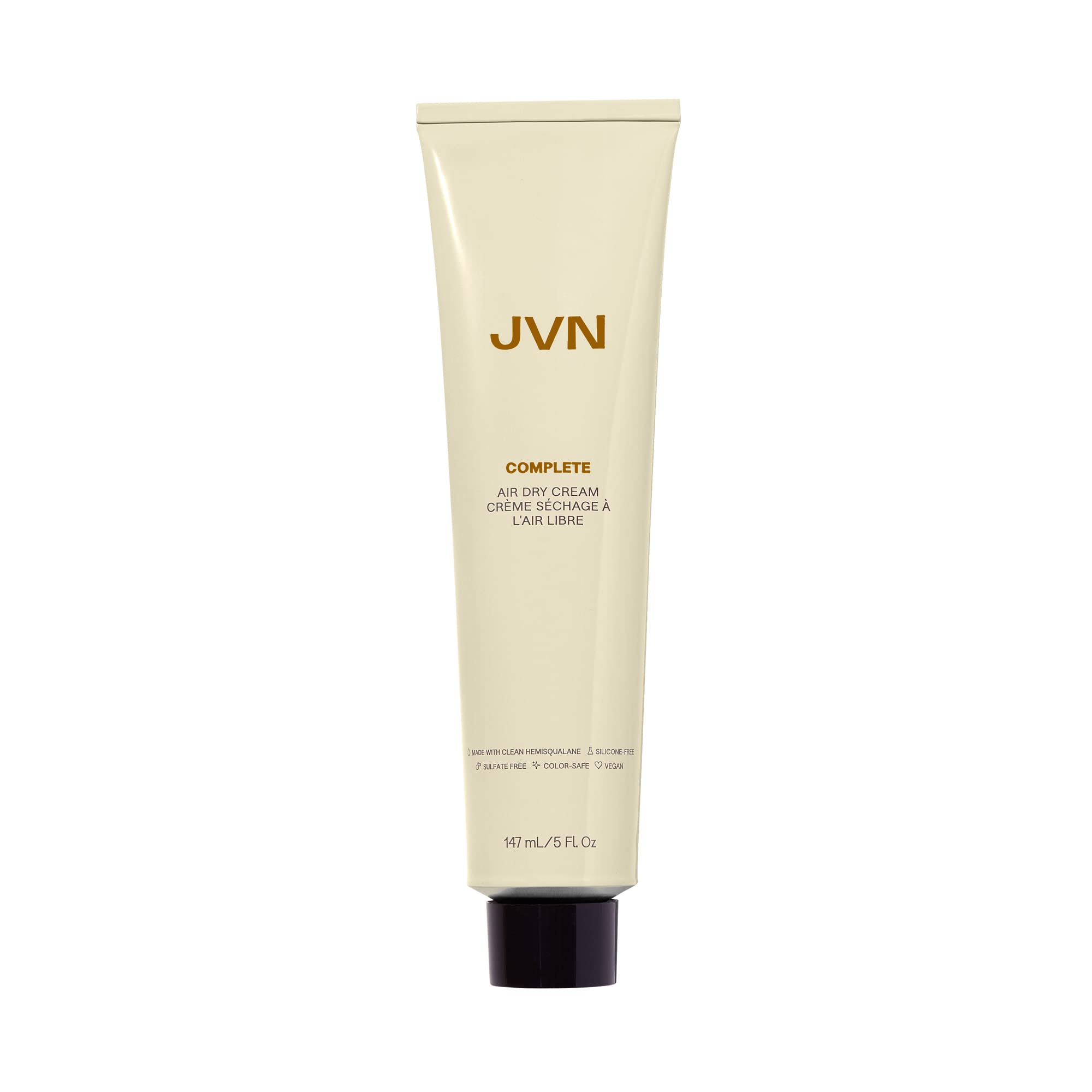 JVN envase frontal de Air Dry Cream mostrando tamaño práctico
