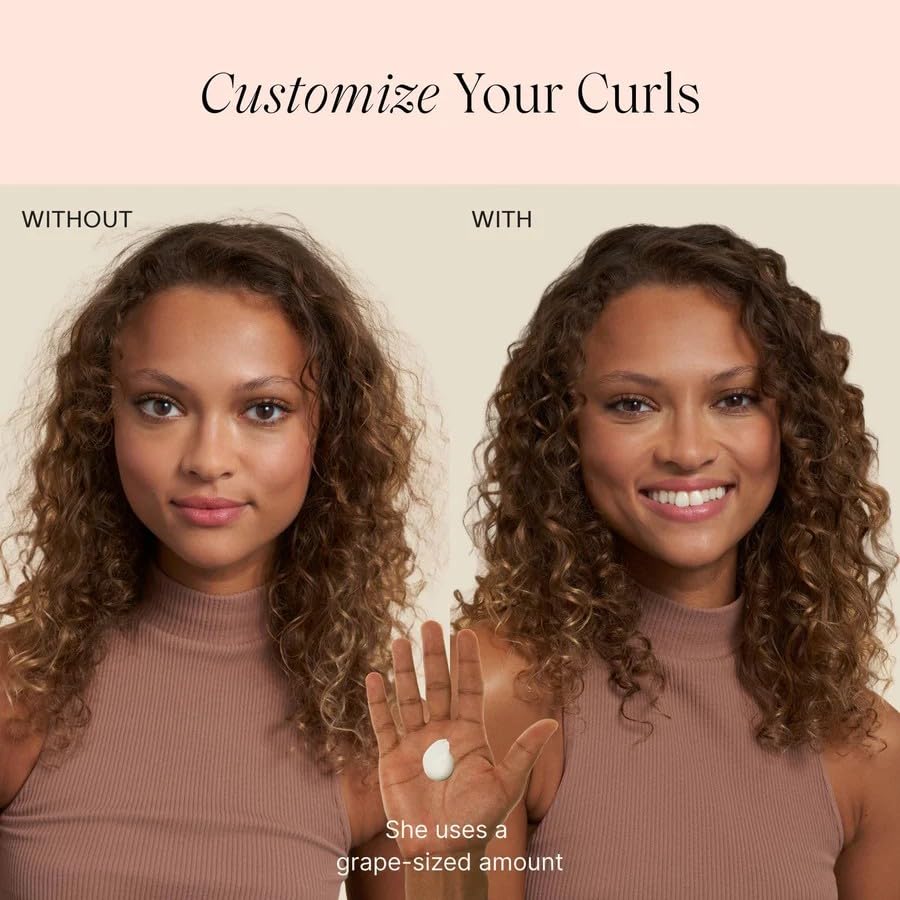 JVN rizos definidos y sin frizz tras usar la crema