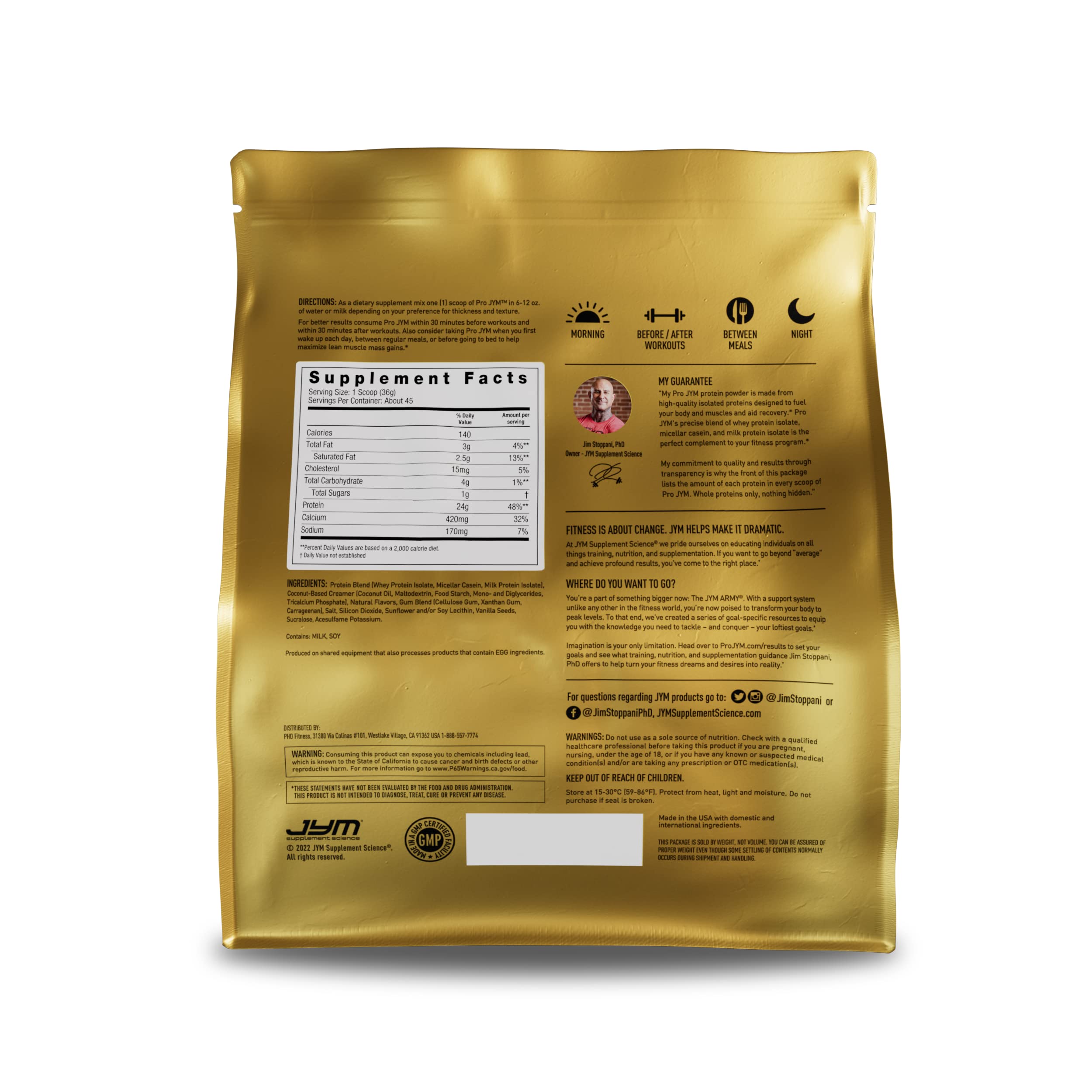 JYM Supplement Science batido cremoso preparado resaltando sabor y mezcla fácil