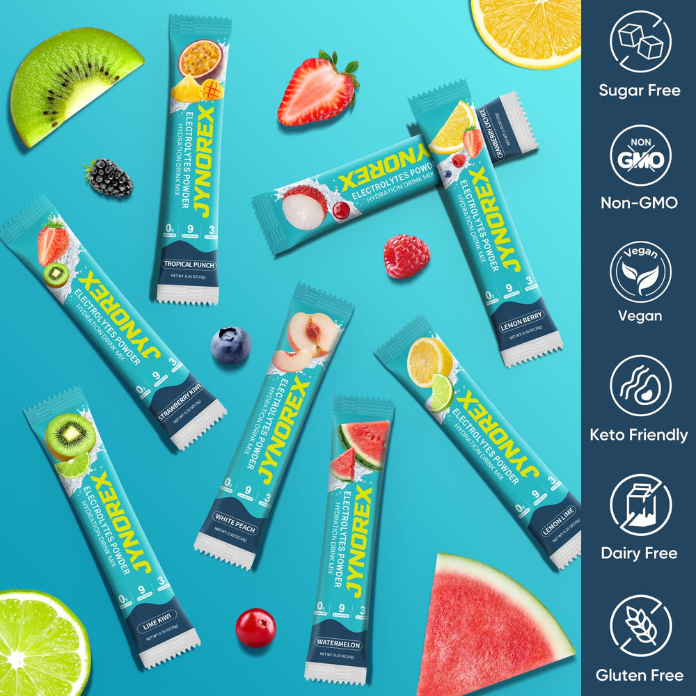 JYNOREX mezclado en agua con sabor sandía, refresco sin azúcar listo para beber