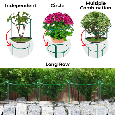 K-Brands half-round cage supporting a blooming peony, keeping heavy flowers upright