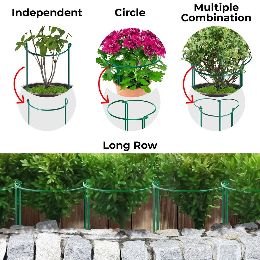 K-Brands half-round cage supporting a blooming peony, keeping heavy flowers upright