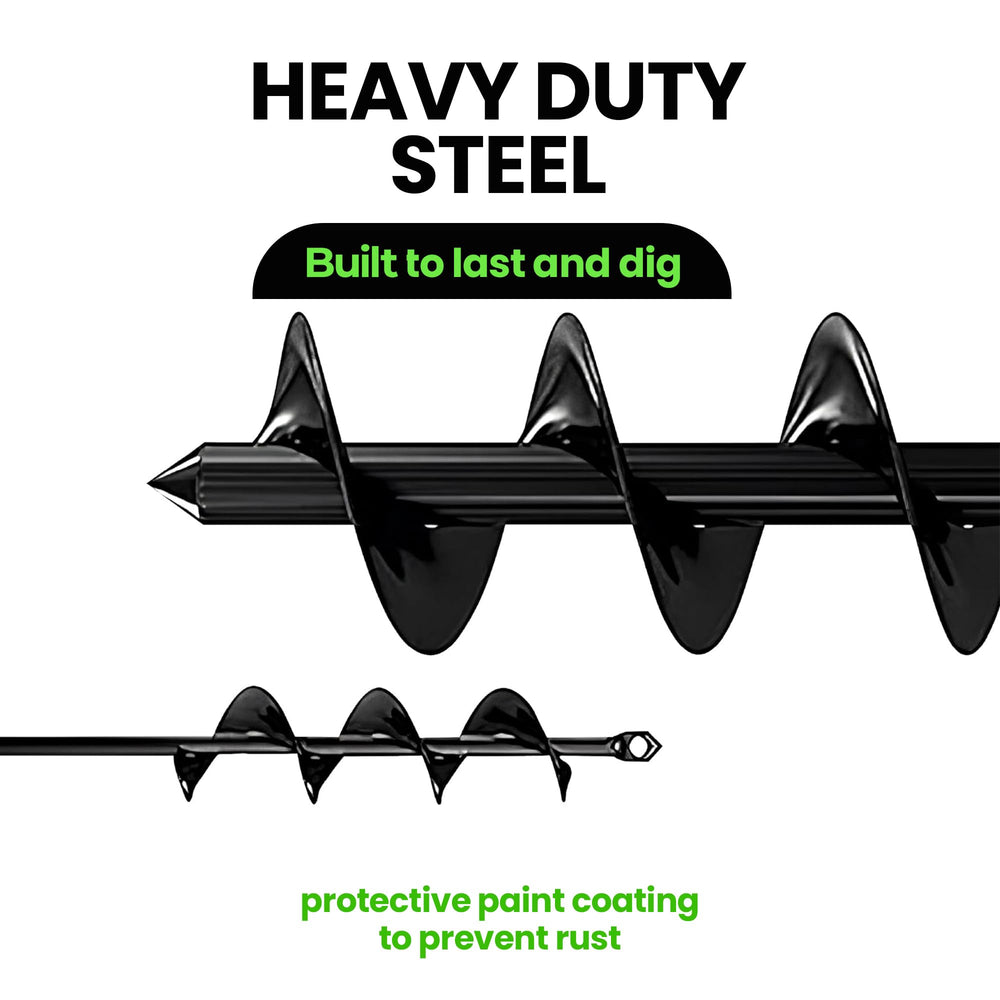 K-Brands bit installed in drill demonstrating in-use control and faster hole digging benefit