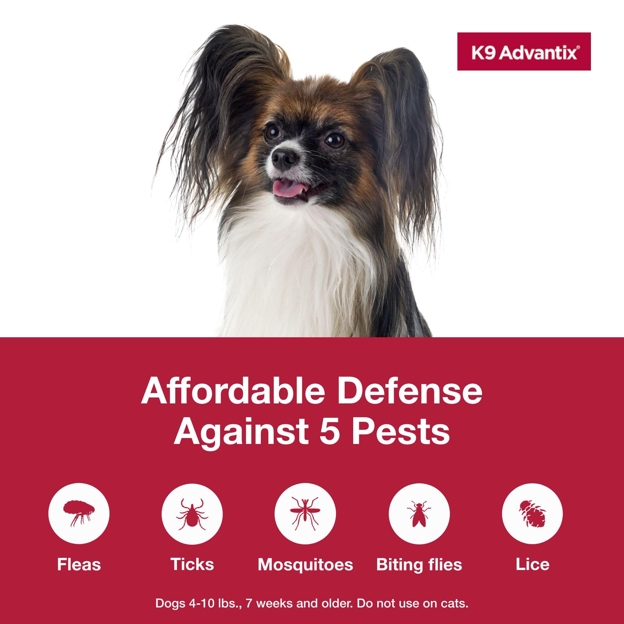 K9 Advantix textura en pelo tras la aplicación, sin residuo visible